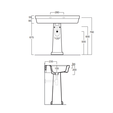 Пьедестал для раковины SIMAS EVO 03 bia напольный